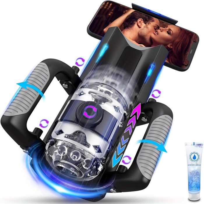 1pc Sex Toy for Men Male Masturbators - Sex Toys Hands Free Pocket Pussy with 4.72inch Thrusting Distance Male Sex Toys Male Stroker Masturbator with Phone Stand & Foldable Handle, Machine - Image 5