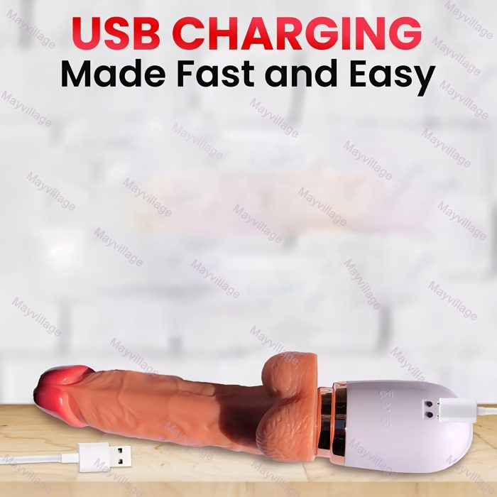 3D Realistic Dildo G-Spot Vibrator with 3 Thrusting 10 Vibrating Modes & HandsFree Suction Cup Base Sex Machine, Automatic Heating Dildo Clitoral Vagina Stimulator, Remote Control - Image 10
