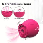 Dildo - Sucking Vibrator Rose Sex Toy G Spot Vibrator - Clitoral Nipple Massage Sucking Vibrator - Bullet Vibrator Dildo - 10 Powerful Modes, Anal Toys For Couple, Woman Pleasures Toy Valentine'S Day Gift - Image 4