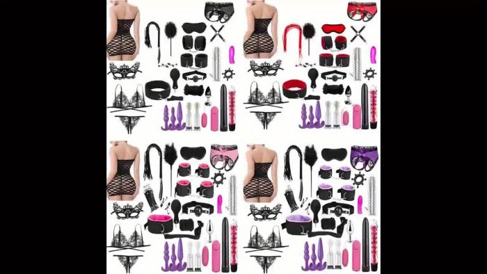 Bondage Kit 29pcs Bondage Kit - Bed Bondage Sex Toys for Women and Couples - Cuffs Blindfolded Spanking Clap Black - Image 10