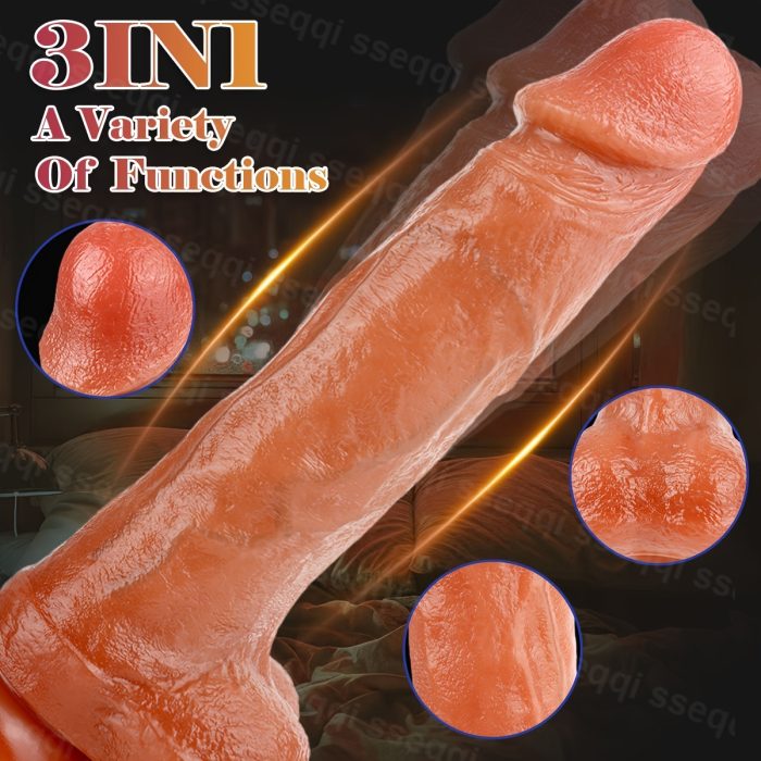 Dildo - Rotating, Heated 3-in-1 Extendable Thrusting Dildo Vibrator For Anal, Clitoral, And G-spot Stimulation, With 9 Extension Modes And 9 Vibration Modes, Remote Control, Female-specific Sex Toy, Toy For Women And Couples - Image 8