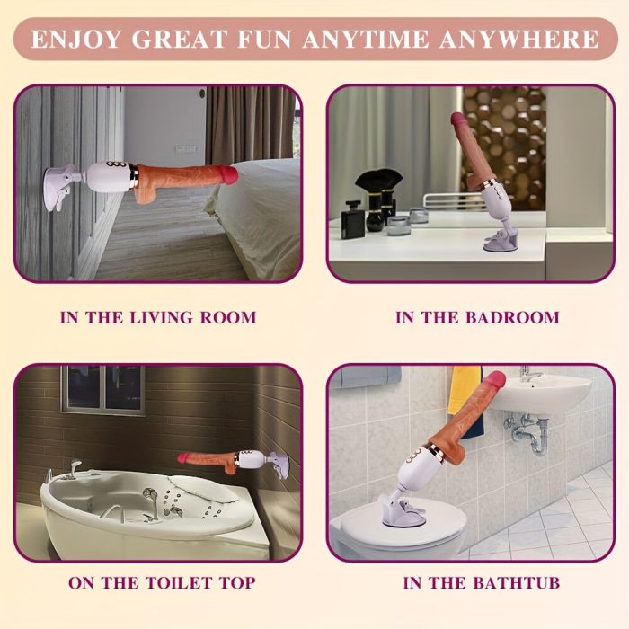 3D Realistic Dildo G-Spot Vibrator with 3 Thrusting 10 Vibrating Modes & HandsFree Suction Cup Base Sex Machine, Automatic Heating Dildo Clitoral Vagina Stimulator, Remote Control - Image 8