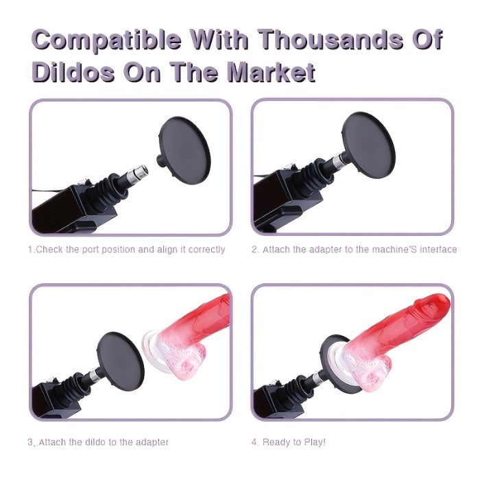 Dildo -  Sex Machine With Accessories, Up To 8 Accessories, Sex Machine For Women Thrusting Machines, Thrusting Dildo Machine With Attachments & 3XLR Connector For Women - Image 8