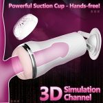 Male Sex Machine, Adjustable Suction Mount Hands-Free Male Sex Toys for Men,  A Male Dildo That Can Be Used On Wall Realistic Vibration Pussy 3D Realistic Texture Pocket Pussy - Image 11