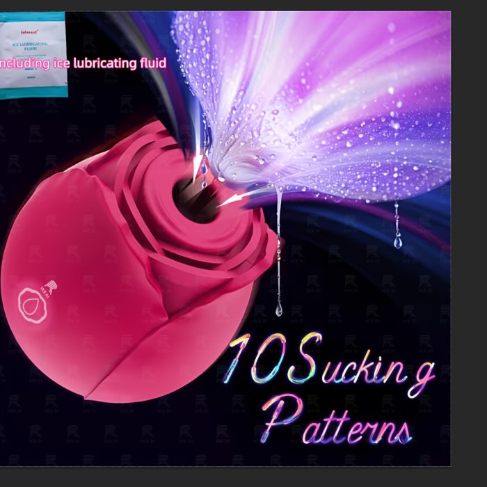 Rose Toy Dildo Vibrator: 3-in-1 Rose Sexual Stimulator, Suitable for Women, with 10 Suction and Thrusting Dildo G-Spot Vibrator - Adult Couples Toy, Valentine's Day Gift - Image 3