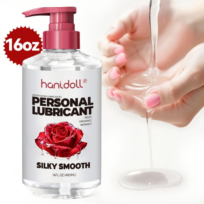 16 FL.OZ. Hanidoll Silky Smooth Water-Based Lubricant | Hypoallergenic & Unscented Personal Lube For Sensitive Skin | Long-Lasting, Easy Clean-Up Formula | Safe For Couples, Men & Women | Condom & Toy Compatible, Lubrication Gel For Valentine'S Day - Image 2