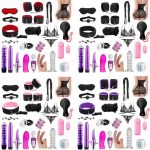 23pcs Bondage Sex Kit ForCouples-Beginners Set with Vibrators, Lingerie.Handcuffs, Whip, Blindfold & More - Image 9