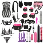 Bondage Kit 29pcs Bondage Kit - Bed Bondage Sex Toys for Women and Couples - Cuffs Blindfolded Spanking Clap Black - Image 6