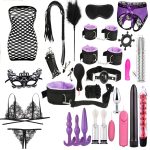 Bondage Kit 29pcs Bondage Kit - Bed Bondage Sex Toys for Women and Couples - Cuffs Blindfolded Spanking Clap Black - Image 8