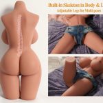 24.25LB Life-Size Sex Doll Torso - Realistic Brown Female Sex Doll with Soft Large Breasts, Large Buttocks, And Vagina; Male Masturbation Sex Doll; Used As a Vaginal, Anal, And Breast Sex Toy; Couple Adult Sex Toy - Image 5