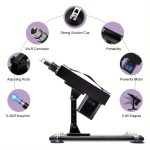 Dildo -  Sex Machine With Accessories, Up To 8 Accessories, Sex Machine For Women Thrusting Machines, Thrusting Dildo Machine With Attachments & 3XLR Connector For Women - Image 4