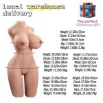 24.25LB Life-Size Sex Doll Torso - Realistic Brown Female Sex Doll with Soft Large Breasts, Large Buttocks, And Vagina; Male Masturbation Sex Doll; Used As a Vaginal, Anal, And Breast Sex Toy; Couple Adult Sex Toy - Image 4