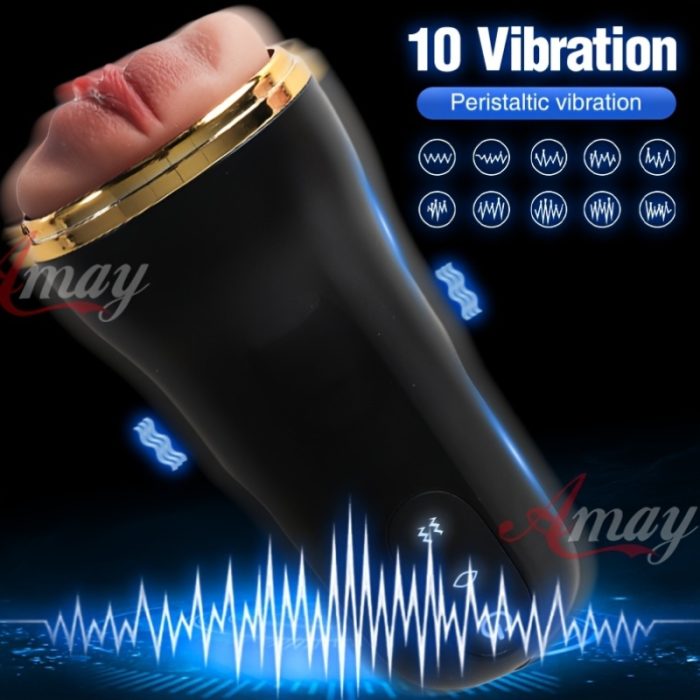 Simulation Electric Plane Cup, Crotch Self-Therapy, TPE Material Cannon Pocket Cat, Soft And Comfortable Material, with 3D Realistic Textured Vaginal Toy, Male Adult Self-Therapy Electric Toy - Image 6