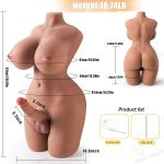 18.74LB Shemale Sex Doll Torso Adult Toys Male Masturbators With Realistic Big Breasts And Huge Dildo, Life Size Sex Doll With Hard Cock And Tight Anal, 3 In 1 Sex Toys With Penis For Women Men Gay - Image 5