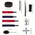 11pcs  Bed Restraints Sex Toys Bondage Kit for Couples Restraints Set Kinky Toys with Nipple Clamp Handcuffs Collar Ankle Cuff Blindfold Tickler Gag Ball - Image 9