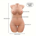 39LB Realistic Vibrating Sex Dolls - 10 Suction Modes, Automatic Pocket Pussy, Slim Waist, Perky Boobs, Realistic Torso Male Sex Toys - Image 4