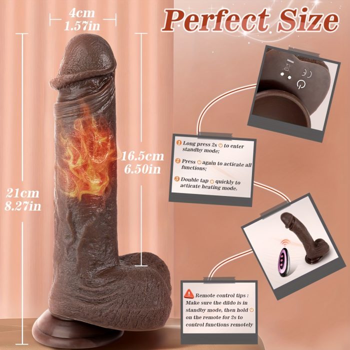 Dildo - Rotating, Heated 3-in-1 Extendable Thrusting Dildo Vibrator For Anal, Clitoral, And G-spot Stimulation, With 9 Extension Modes And 9 Vibration Modes, Remote Control, Female-specific Sex Toy, Toy For Women And Couples - Image 4