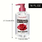 16 FL.OZ. Hanidoll Silky Smooth Water-Based Lubricant | Hypoallergenic & Unscented Personal Lube For Sensitive Skin | Long-Lasting, Easy Clean-Up Formula | Safe For Couples, Men & Women | Condom & Toy Compatible, Lubrication Gel For Valentine'S Day - Image 3