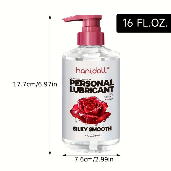 16 FL.OZ. Hanidoll Silky Smooth Water-Based Lubricant | Hypoallergenic & Unscented Personal Lube For Sensitive Skin | Long-Lasting, Easy Clean-Up Formula | Safe For Couples, Men & Women | Condom & Toy Compatible, Lubrication Gel For Valentine'S Day - Image 3