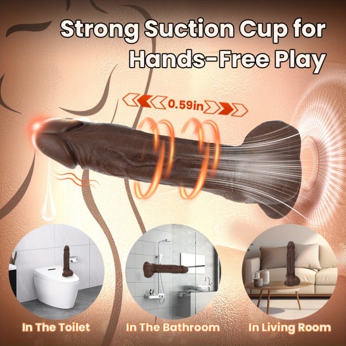 Dildo - Rotating, Heated 3-in-1 Extendable Thrusting Dildo Vibrator For Anal, Clitoral, And G-spot Stimulation, With 9 Extension Modes And 9 Vibration Modes, Remote Control, Female-specific Sex Toy, Toy For Women And Couples - Image 7