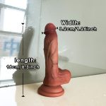 Simulation Penis Soft Liquid Silicone Dildo Unisex Adult Sex Toys Realistic Dildo Flexible G-Spot Anal Plug Anal Plug Vaginal Stimulation Dildo Adult Couple Flirting Toys with Suction Cup for Hands-Free Games, Adult Products - Image 5