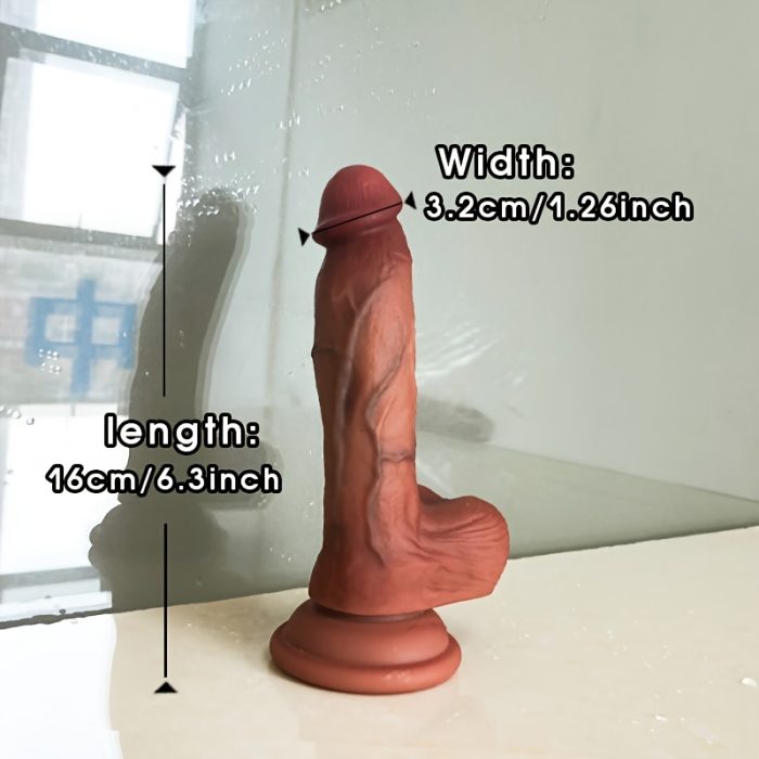 Simulation Penis Soft Liquid Silicone Dildo Unisex Adult Sex Toys Realistic Dildo Flexible G-Spot Anal Plug Anal Plug Vaginal Stimulation Dildo Adult Couple Flirting Toys with Suction Cup for Hands-Free Games, Adult Products - Image 5