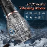 Automatic Male Masturbator Cup, Fully Male Masturbator Sex Toys Pocket Pussy 5 Frequency Sucking, 10 Frequency Vibrating Stimulator Adult Male Sex Toys for Men - Image 2
