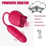Rose Toy Dildo Vibrator: 3-in-1 Rose Sexual Stimulator, Suitable for Women, with 10 Suction and Thrusting Dildo G-Spot Vibrator - Image 12
