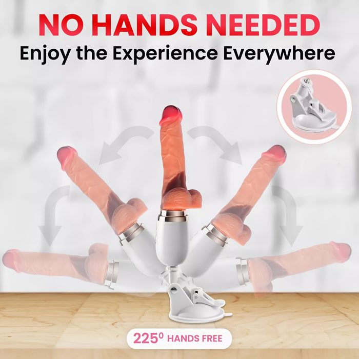 3D Realistic Dildo G-Spot Vibrator with 3 Thrusting 10 Vibrating Modes & HandsFree Suction Cup Base Sex Machine, Automatic Heating Dildo Clitoral Vagina Stimulator, Remote Control - Image 6