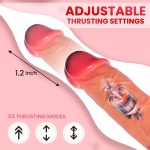 3D Realistic Dildo G-Spot Vibrator with 3 Thrusting 10 Vibrating Modes & HandsFree Suction Cup Base Sex Machine, Automatic Heating Dildo Clitoral Vagina Stimulator, Remote Control - Image 2
