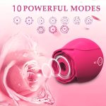 Dildo - Sucking Vibrator Rose Sex Toy G Spot Vibrator - Clitoral Nipple Massage Sucking Vibrator - Bullet Vibrator Dildo - 10 Powerful Modes - Image 3