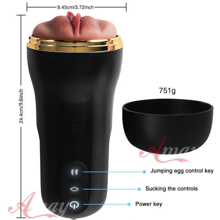 Simulation Electric Pocket Pussies, Crotch Self-Therapy, TPE Material Cannon Pocket Cat, Soft And Comfortable Material, with 3D Realistic Textured Vaginal Toy, Male Adult Self-Therapy Electric Toy - Image 4
