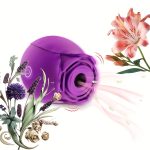 Dildo - Sucking Vibrator Rose Sex Toy G Spot Vibrator - Clitoral Nipple Massage Sucking Vibrator - Bullet Vibrator Dildo - 10 Powerful Modes - Image 5