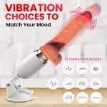 3D Realistic Dildo G-Spot Vibrator with 3 Thrusting 10 Vibrating Modes & HandsFree Suction Cup Base Sex Machine, Automatic Heating Dildo Clitoral Vagina Stimulator, Remote Control - Image 5