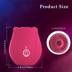 Dildo - Sucking Vibrator Rose Sex Toy G Spot Vibrator - Clitoral Nipple Massage Sucking Vibrator - Bullet Vibrator Dildo - 10 Powerful Modes - Image 14