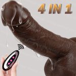 Dildo - Rotating, Heated 3-in-1 Extendable Thrusting Dildo Vibrator For Anal, Clitoral, And G-spot Stimulation, With 9 Extension Modes And 9 Vibration Modes, Remote Control, Female-specific Sex Toy