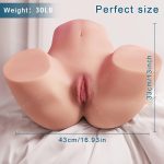 30LB Full Size Large Ass Sex Toys for Men Male Masturbation Torso Sex Dolls Life Size Female Realistic Sex Doll Lifelike with Big Butt Sex Doll Adult Sex Toy with Vaginal Anal Pocket Pussy - Image 3