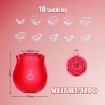 Rose Toy Dildo Vibrator: 3-in-1 Rose Sexual Stimulator, Suitable for Women, with 10 Suction and Thrusting Dildo G-Spot Vibrator - Image 13