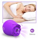 Dildo - Sucking Vibrator Rose Sex Toy G Spot Vibrator - Clitoral Nipple Massage Sucking Vibrator - Bullet Vibrator Dildo - 10 Powerful Modes - Image 12