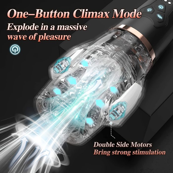 Automatic Male Masturbator Cup, Fully Male Masturbator Sex Toys Pocket Pussy 5 Frequency Sucking, 10 Frequency Vibrating Stimulator Adult Male Sex Toys for Men - Image 4