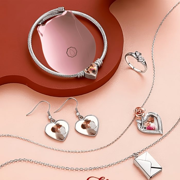 Dildo - Sucking Vibrator Rose Sex Toy G Spot Vibrator - Clitoral Nipple Massage Sucking Vibrator - Bullet Vibrator Dildo - 10 Powerful Modes - Image 7