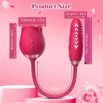 Rose Toy Dildo Vibrator: 3-in-1 Rose Sexual Stimulator, Suitable for Women, with 10 Suction and Thrusting Dildo G-Spot Vibrator - Image 4