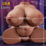 Realistic Brown BBW Sex Dolls Male with J - Cup Breast Butterfly Labia, Lifelike Pocket Pussies Masturbators Mens Sex Toy for Men Orgasm, Torso Sex Dolls - Image 4